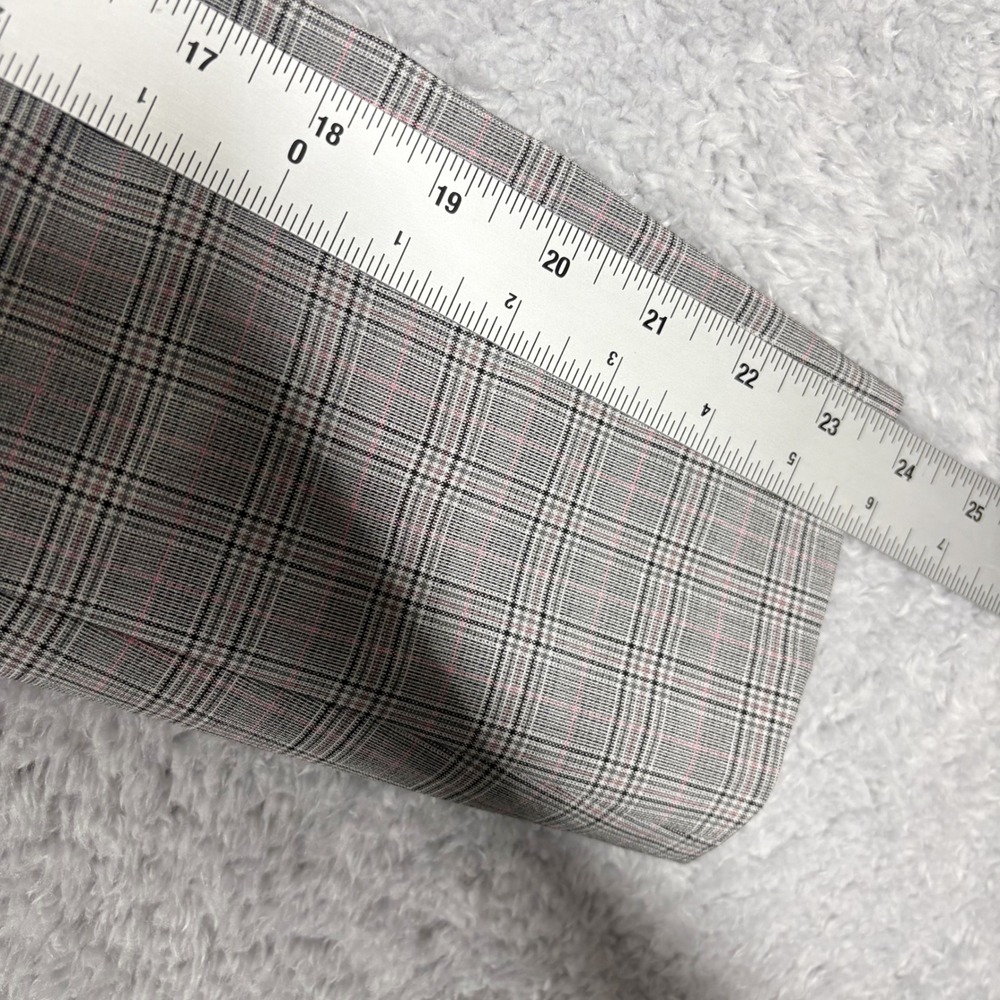 NEW LOFT Versa Plaid Seasonless‎ Stretch Double Breasted Blaze Sz 12 Petite Gray - Picture 7 of 10